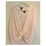 MD White House Black Market Pink Drape Top