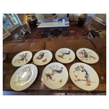 (7) Norman Rockwell 10.5" Plates