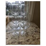 (4) Crystal Red Wine Glasses & (4) White Wine