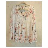 Sz 8 White House Black Market Floral Sheer Flare