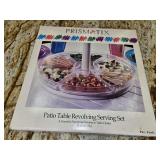 NIB Prismatix Patio Table Revolving Serving Set