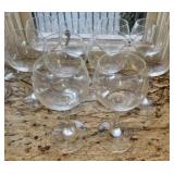 (10) Crystal Red Wine Glasses