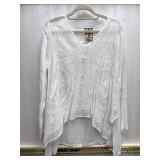 Sz: S, Johnny Was White Embroidered Blouse