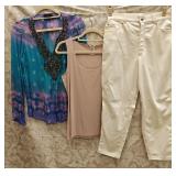 SM/MD Hale Bob Silk Top, Wolford Tank, Escada