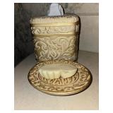 Ceramic Kleenex Holder & Soap Dish