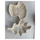 Ceramic Leaf and Wheat Shaped Decorative dishes