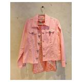 SM/MD Berek Pink Denim Jacket & Sequin Tank