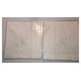 (2) NEW Embroidered Linen Towels w/the Letter K