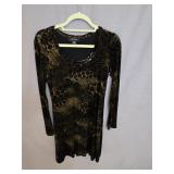 Sz Med Karen Kane Long-sleeve Velvet Burnout