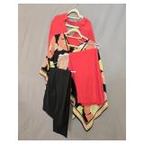 (2) Trina Turk Blouses, (1) Pr Krazy Larry Red