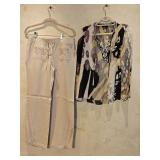 MD Hale Bob Silk Top & Linen Pants