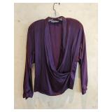 Sz 4  Ellen Tracy Purple Silk Blouse