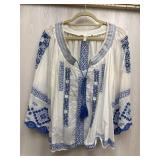 Sz: M, Free People Womenï¿½s Embroidered Shirt