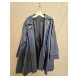 Blue Leather Coat