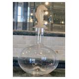 Round Glass Decanter w/Seahorse Stopper