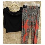 MD Off Shoulder Top & INC Palazzo Pants