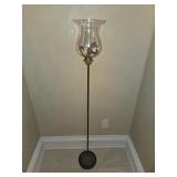 54.5" Vintage Hurricane Candle Holder on Brass
