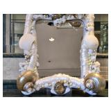 Elaborate Clustered Ocean Shell & Beaded Mirror