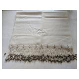 24x80 Beautiful Scarf w/Beaded Fringe