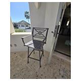 24"x17"ï¿½44" Heavy Metal Swivel Bar Stools