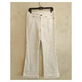 Sz 8 Elie Tahari White Flare Jeans