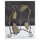 12" Leaf Wrought Iron Book Holder