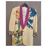 Custom, Hand-Painted Blazer with a Vibrant Colors