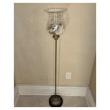 48" Vintage Hurricane Candle Holder on Brass