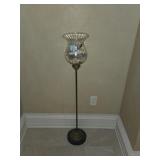 42" Vintage Hurricane Candle Holder on Brass