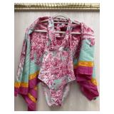 Sz: 8/10, Manuel Cï¿½novas Pink Swimsuit & Cover