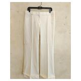 Sz 10 Elie Tahari White Wide Leg Slacks