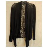 MD White House Black Market Lace Back Cardigan