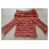 BCBG Max Azria Pink Rabbit Fur Sweater Top