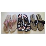 (3) Prs Ladies Flip Flops