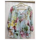 Sz: 10, Joseph Ribkoff Floral Tiered Blouse