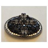 NWT Black Beaded Beltbuckle