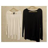 MD& XL White House Black Market Pleated Blouses