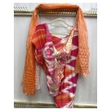 Sz: 10, Carmen Marc Valvo Pink 2 Piece Set & Cover