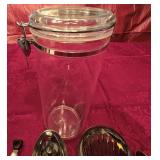 11.5" Lucite Cylinder Container + Stainless