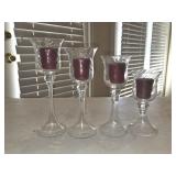 10", 9"  8" & 6.5" PartyLite Radiant Glow Stemmed