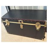 VTG Seward Black Steamer Trunk 31"x15.5"x16.5"