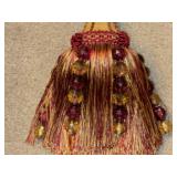 Nice 30" Red & Gold Beaded Tassel