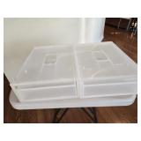 (2) 10"ï¿½14"ï¿½5.5" Plastic Sliding Drawers Storage