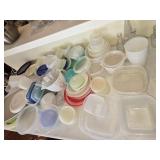 (3) Trash Bags Full of Plastic Containers & Lids