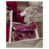 Shelf of Woven Fringe Edged Throws