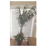 Large Metal Urn Pot w/Arrangement