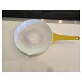 Vintage Copco Denmark Yellow Enameled Cast Iron