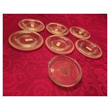(6) 6" & (1) 4.5" Glass Candle Plates