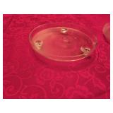 (3) 9" Footed Glass Candle Holder & (1) 5"
