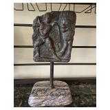 17" Bronze or Cast Metal Relief Sculpture on a